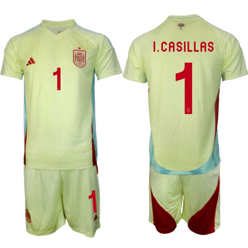 Men 2024-2025 Season Spain away green #1 Soccer Jerseys